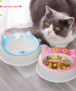 CHÉN ĂN CHO CHÓ MÈO HÌNH MẶT MÈO BẰNG CHẤT LIỆU MELAMINE