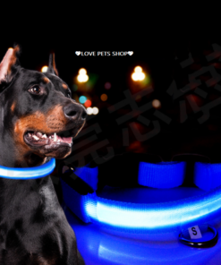 Vòng cổ cho Chó Mèo dạ quang có đèn led chống đi lạc - Love pets shop
