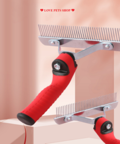 LƯỢC CHẢI LÔNG CHO CHÓ MÈO LÔNG DÀI CÁN ĐỎ SIZE LỚN
