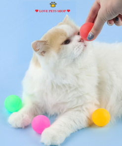 Đồ chơi banh nhựa cho Chó Mèo nhiều màu sắc vui nhộn 4cm- Love Pets Shop