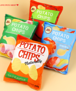 Đồ chơi cho Chó Mèo bằng bông hình bánh snack có kèn kêu chít chít