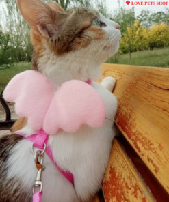 Bộ dây dắt cho Chó Mèo, thỏ kèm yếm gắn đôi cánh thiên thần - Love Pets Shop