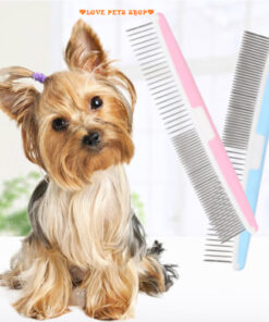 Lược chải lông cho Chó Mèo bằng inox có tay cầm bằng nhựa Taotaopets