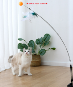 Đồ chơi cần câu Mèo có cốc hút 2 đầu tay ấn lực hút mạnh