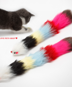 Đồ chơi cho Mèo chuột lông dài nhiều màu kèm chuông lục lạc - Love Pets Shop