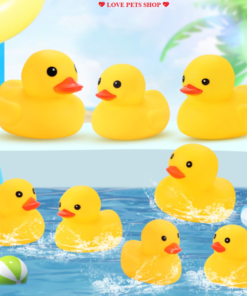 Đồ chơi vịt vàng bằng nhựa có kèn kêu cho trẻ em và thú cưng