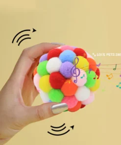 Đồ chơi banh bông cho Chó Mèo nhiều màu sắc vui nhộn