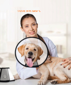 Vòng cổ chống liếm cho Chó Mèo loại dày hiệu con mèo bằng nhựa PVC & PU - Love Pets Shop