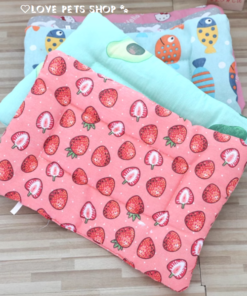 Nệm nằm cho Chó mèo hình chữ nhật có 2 mặt vải cotton xốp