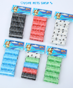 Combo túi đựng phân cho Chó Mèo tự phân huỷ kích thước 30*22cm (1 cuộn gồm 15 túi và 20 túi)
