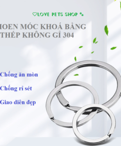Khoen móc khoá tròn, khoen móc phụ kiện bằng 2 vòng đôi