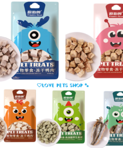Bánh thưởng thịt gà, thịt cá hồi sấy khô cho Chó Mèo dạng viên