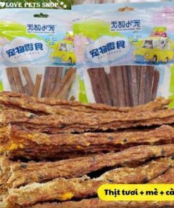 Xương gặm sạch răng cho Chó bằng thịt gà dạng thanh dài