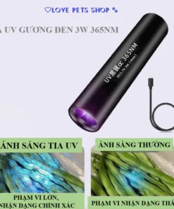 Đèn chiếu tia cực tím (Tia UV) soi nấm, vi khuẩn, viêm da ở thú cưng sạc USB