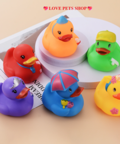 Đồ chơi vịt hoạt hình cho trẻ em và chó mèo dài 8cm