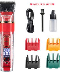 Tông đơ cạo lông Chó mèo pin trâu màn hình led Power left