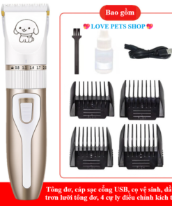 Tông đơ cạo lông chó mèo Clipper Kit cổng sạc USB
