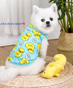 Áo ba lỗ Chó Mèo hình chú vịt vàng dễ thương