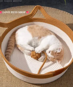 Bàn cào móng kiêm ổ nằm cho Mèo bằng sợi dây thừng