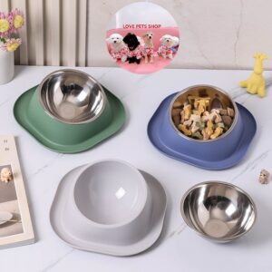 Chén ăn đơn nghiêng chống kiến cho Chó Mèo