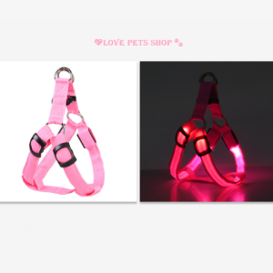 Đai yếm ngực cho chó có đèn led chống đi lạc sử dụng Pin CR2016