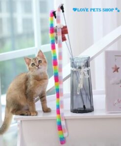 Đồ chơi cần câu Mèo hình rắn sắc màu