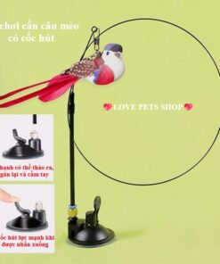 Đồ chơi cần câu Mèo có cốc hút 1 đầu tay ấn lực hút mạnh