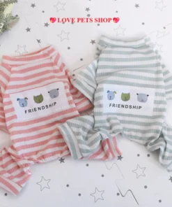 Áo liền quần có tay cho Chó Mèo bằng vải thun 4 chiều Friendship
