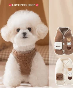 Áo gile giữ ấm cho Chó Mèo hình gấu