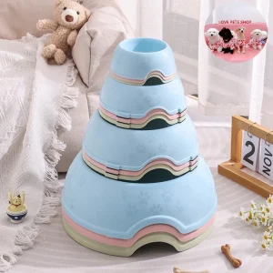 Chén ăn cho Chó Mèo bằng nhựa in hình dấu chân