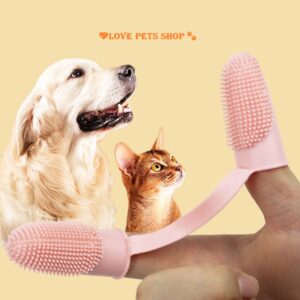 Bàn chải đánh răng Chó Mèo xỏ 2 ngón bằng chất liệu TPR mềm mại