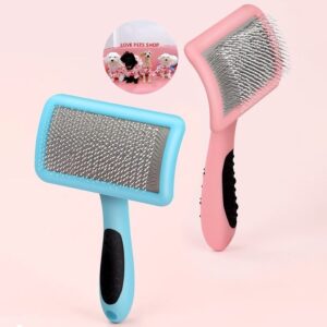 Lược Grooming cao cấp chuyên gỡ rối, đánh bông lông Chó Mèo cán chấm bi