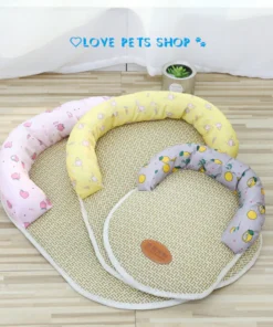 Thảm nệm nằm cho Chó mèo bằng chiếu mây kiêm gối kê đầu