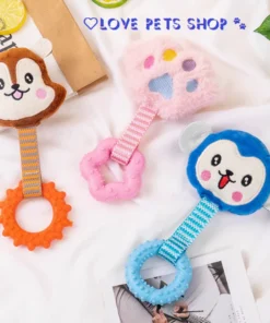 Đồ chơi gặm sạch răng cho Chó bằng nhựa TPR gắn thú nhồi bông