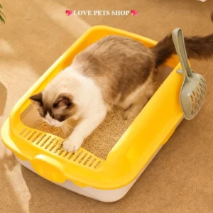 Chậu cát vệ sinh Mèo hình mũi heo bằng nhựa PP dày