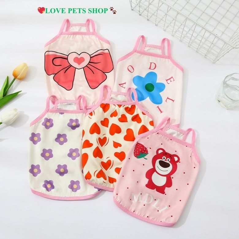 Áo 2 dây tank top mùa hè cho Chó Mèo